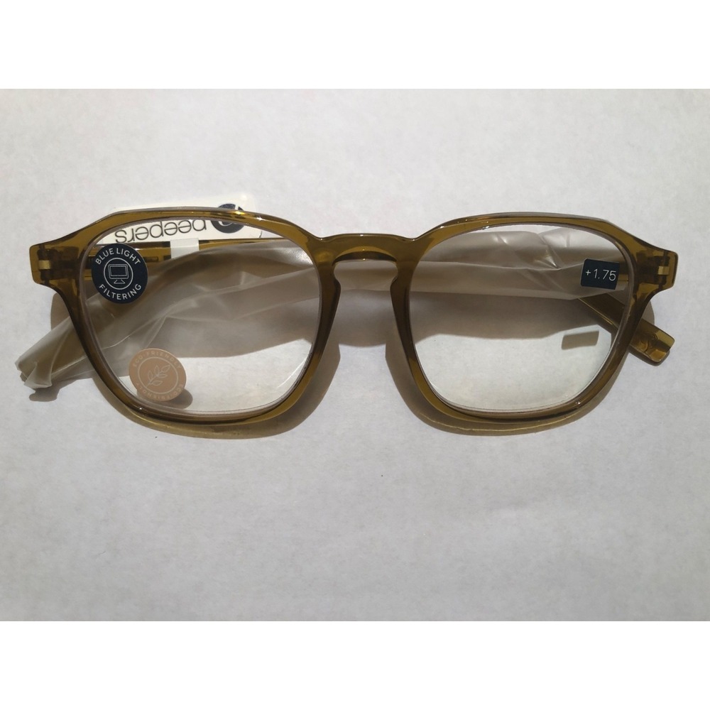 NEW Green Off the‎ Grid Peepers Blue Light Filtering  +1.75 Readers